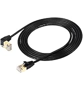 SinLoon 90 Degree Cat8 Ethernet Cable, High Speed 40Gbps 2000Mhz Network Cord, with Gold Plated P...