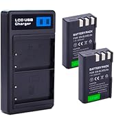 2-Pack EN-EL9 EN EL9a Batteries with USB-C Dual Charger Compatible with Nikon D40, D40x, D60, D30...