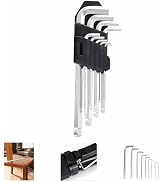 SAYUANVA Professional 9-Piece Ball End Hex Key Set, Chrome Vanadium Steel L-Wrenches, 1.5-10mm Me...