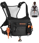 KastKing Bait Boss Water-Resistant Fishing Chest Pack With EVA Zip-Down Workstation, MOLLE Storag...