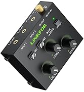 LiNKFOR 2 Channel 3.5mm Audio Mixer Stereo Audio Mixer Support RCA Input and Output Mini Active S...
