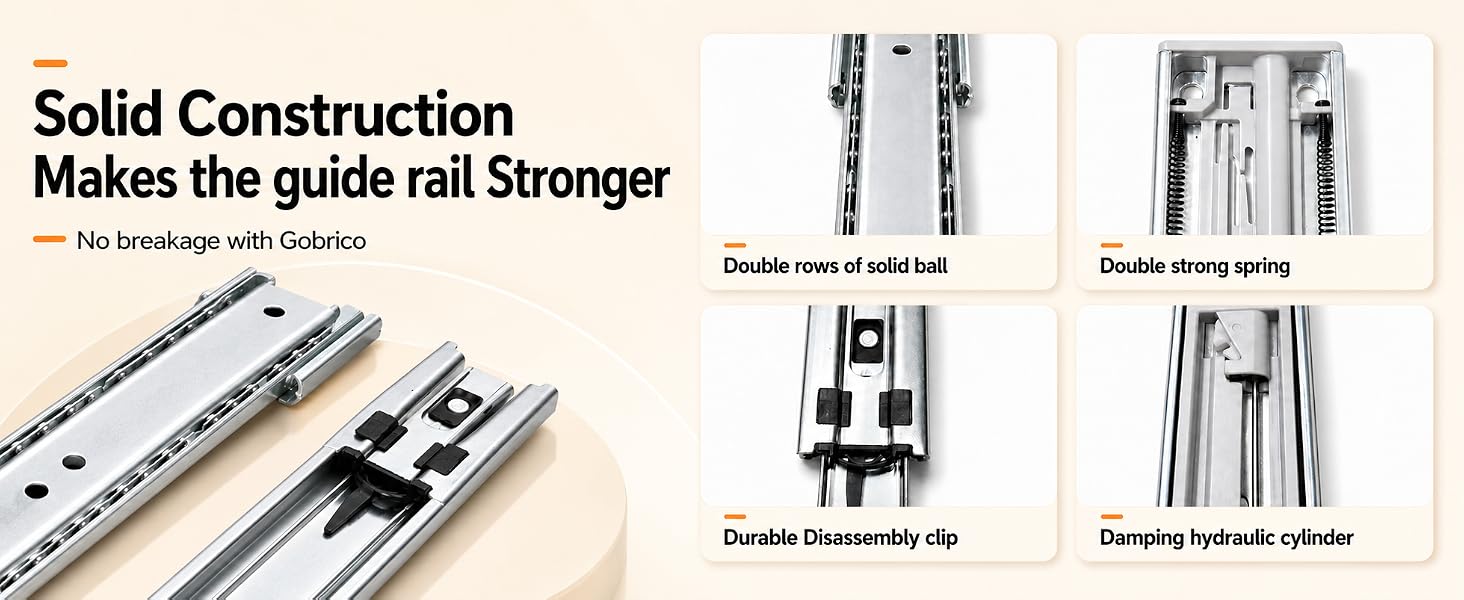 Gobrico SIde Mount Drawer Slides