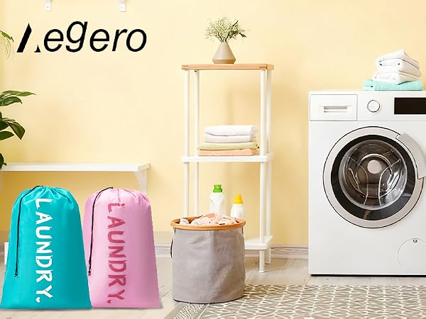 Dirty Clothes Organizer with Drawstring,Heavy Duty Travel Laundry Bags