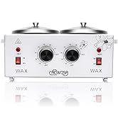 Double Wax Warmer Professional Electric Wax Heater Machine for Hair Removal, Dual Wax Pot Paraffi...