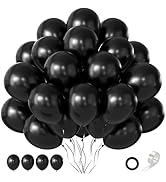 CVPARTYON Black Balloons 60 PCS Black Balloons 12 inch Latex Balloon for Birthday Baby Shower Gra...