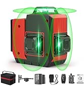 Ereoin Laser Level-3x360°12 Lines Self Leveling Green Laser Level, Laser measurement calibration ...
