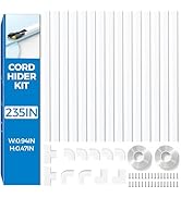 Yecaye 235in Wall Cord Hider for 2-3 Cords, On-Wall Cord Cover Channel, Cable Concealer, Cable Co...