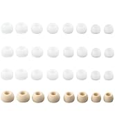 KBEAR 16 Pairs Silicone Eartips, Orange &amp; White Earbuds IEM Tips,4 Size Options,Compatible Device...