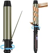 Curling Iron - Professional Manual Salon Rotating 1.75 Inch Hair Curler, Multi-Level Temperature ...