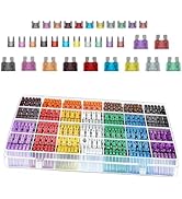 Ferianl 300PCS Car Fuses Assortment Kit, Micro &amp; Mini &amp; Standard Blade Fuse Kit, Universal Replac...