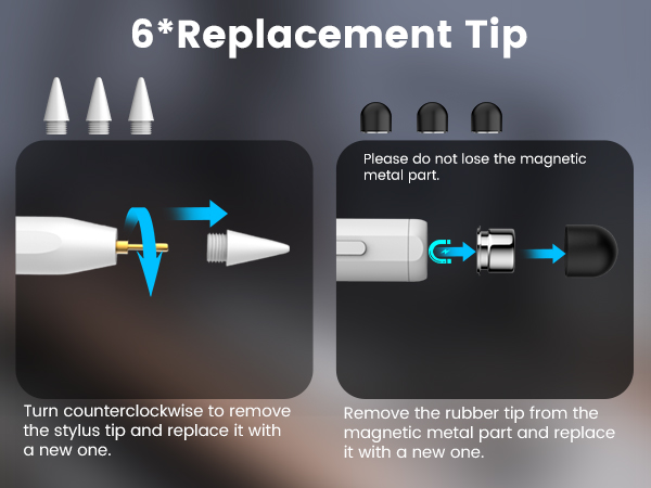 6 replacement tips