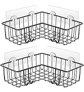 Carwiner Corner Shower Caddy 2-Pack, Wall Mounted Bathroom Shelf, 304 Stainless Steel Wide Space ...