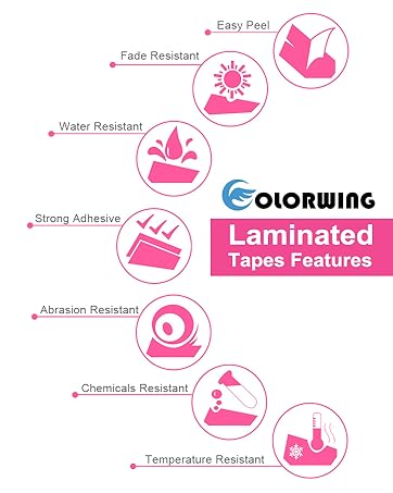 Brother P Touch TZe Label Tape 12mm 0.47 Laminated(White/Berry Pink/Purple/Pink/Blue)