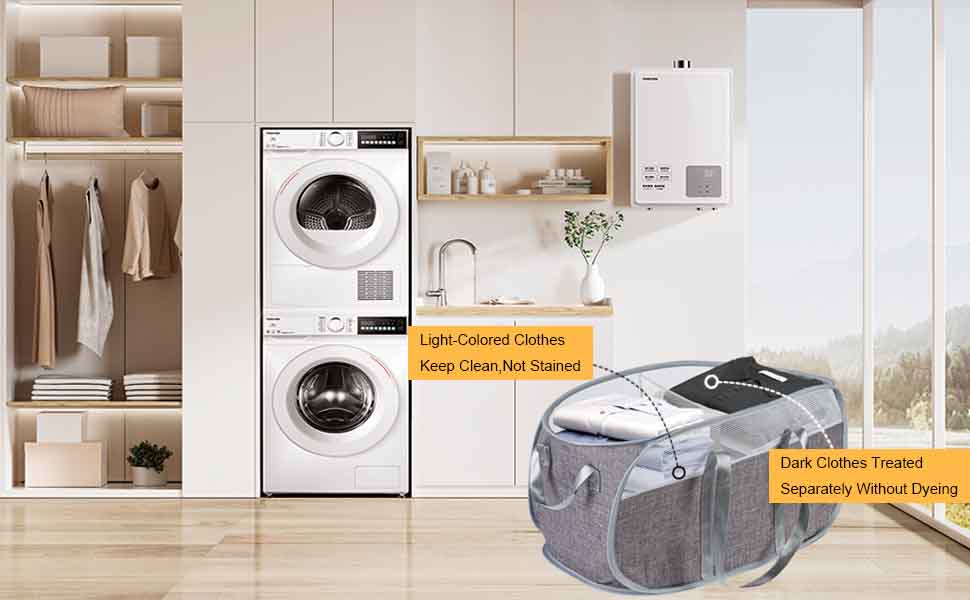 Large Capacity Dirty Cloths Basket light color dark cloths separately