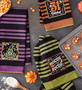 DII Witchful Thinking Collection Halloween Kitchen Décor, Dish Towel Set, 18x28, Hocus Pocus