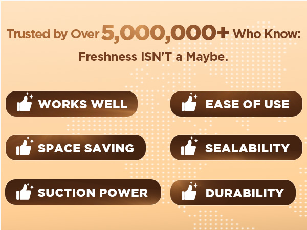 Trusted by 5,000,000+ users for performance, ease, suction power, durability, and space saving.