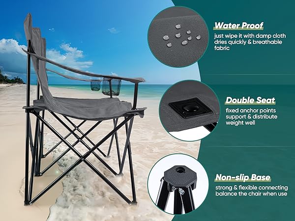 double seat camp chair