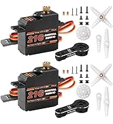 Miuzei 21G Micro Servo Motor Metal Geared Mini Digital Servo Kit with 25T Servo Horn for 1/14 1/1...