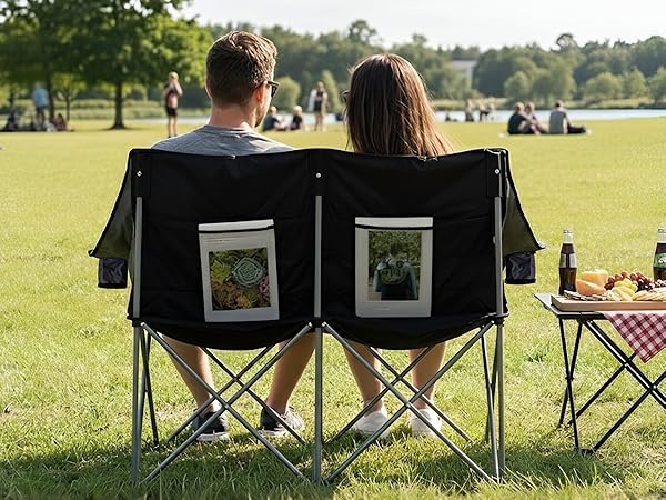 Double camping chair folding camping chair loveseat camping chair camping loveseat