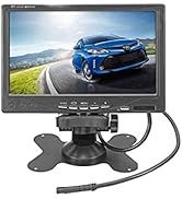 Vehicle On-Dash Backup Monitor, 7" Digital HD Car TFT LCD Color Screen Display with 2 Video Input...