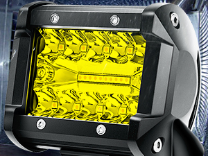 4 Inch 60W Yellow LED Pods with Wiring Harness kit