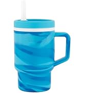 Infantino My 1st Tumbler, 9 Oz. Silicone Sippy Cup with Straw &amp; Handle, Spill-Resistant Baby Cup ...