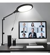Ring Light for Streaming, 10'' Full Screen LED Ring Light for Desk with Adjustable Arm, Video Con...
