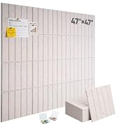 Corodo Large Cork Board Alternative - 48" x 48" Felt Bulletin Board with Pushpins &amp; Adhesive Tabs...