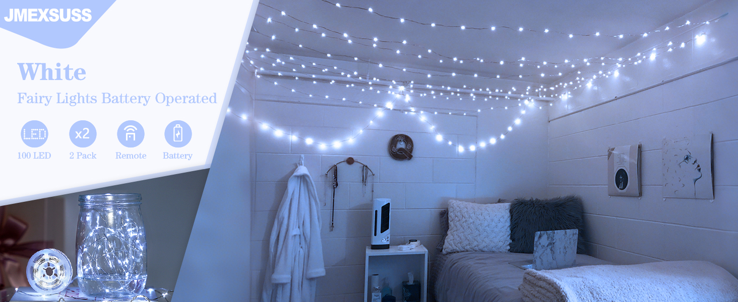 white fairy lights