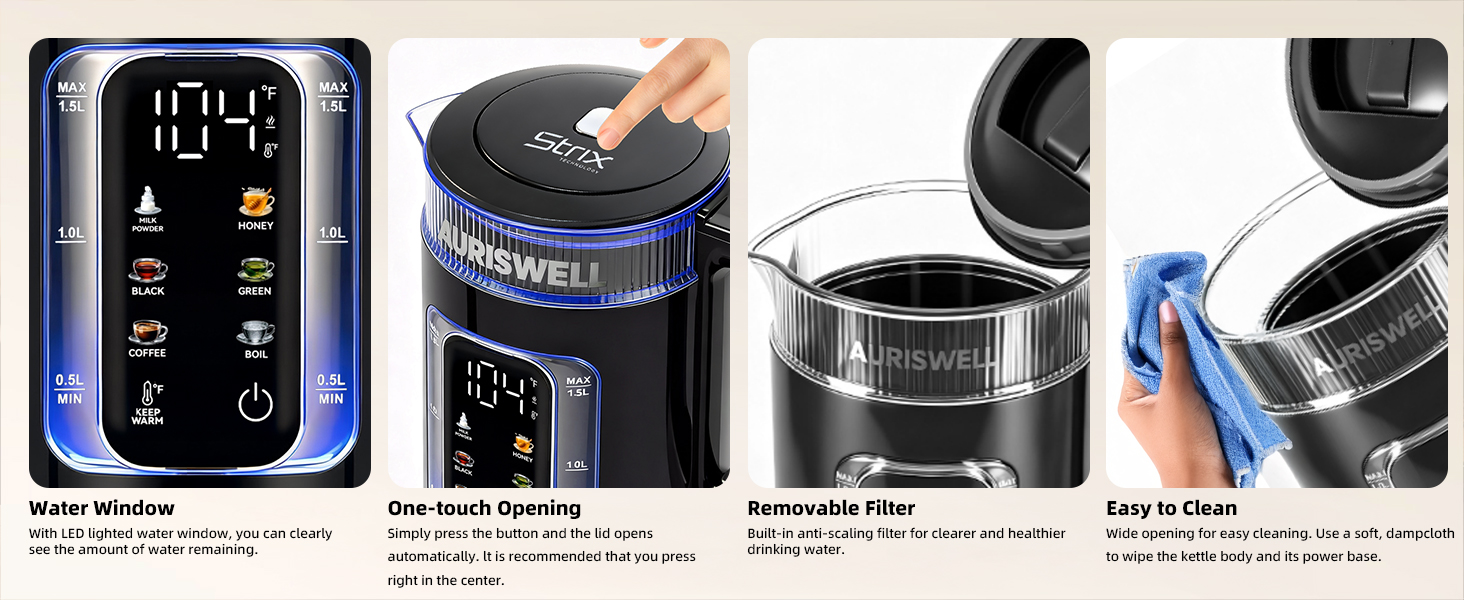 jarra eléctrica para hervir agua