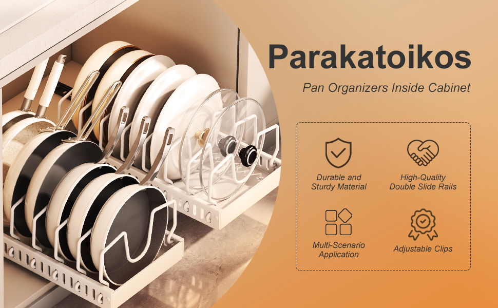 Pan Organizers Inside Cabinet