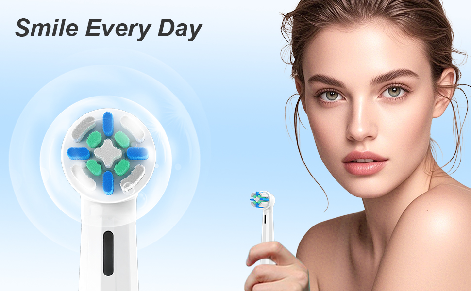 Text reads 'Smile Every Day'. Promotional banner shows slim black device with textured surface against light blue background.