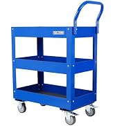 Tool Dorm 3 Tray 29.3 inch Tool Cart, self Assembly, 300 LBS Capacity Rolling Tool Carts on Wheel...