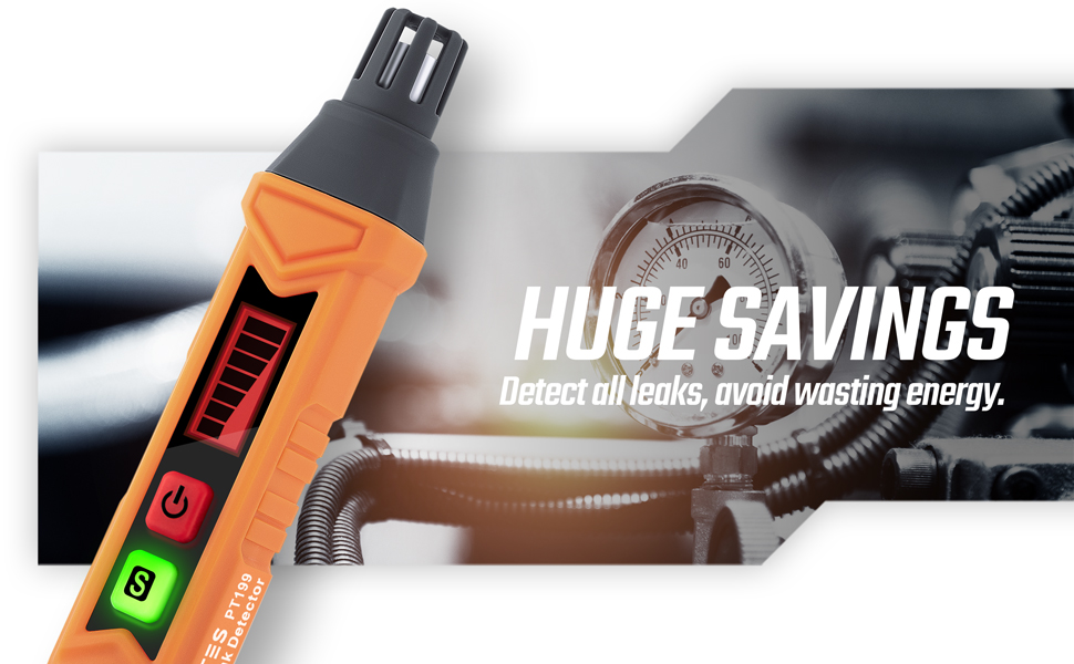 TopTes PT199 gas leak detector accurately locate leaks of various combustible gases like natural gas