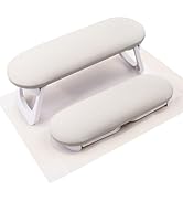 Subay Nail Arm Rest, Foldable PU Leather Nail Hand Rest for Acrylic Nails Cushion Hand Holder, Na...