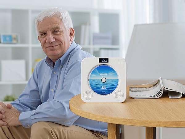 MEGATEK CP28BR Portable Desktop CD Player with FM Radio