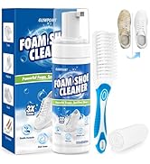 GLOWPOINT Shoe Cleaner, 200ml White Trainer Cleaning Kit with Brush &amp; Towel, Sneaker Cleaner Foam...