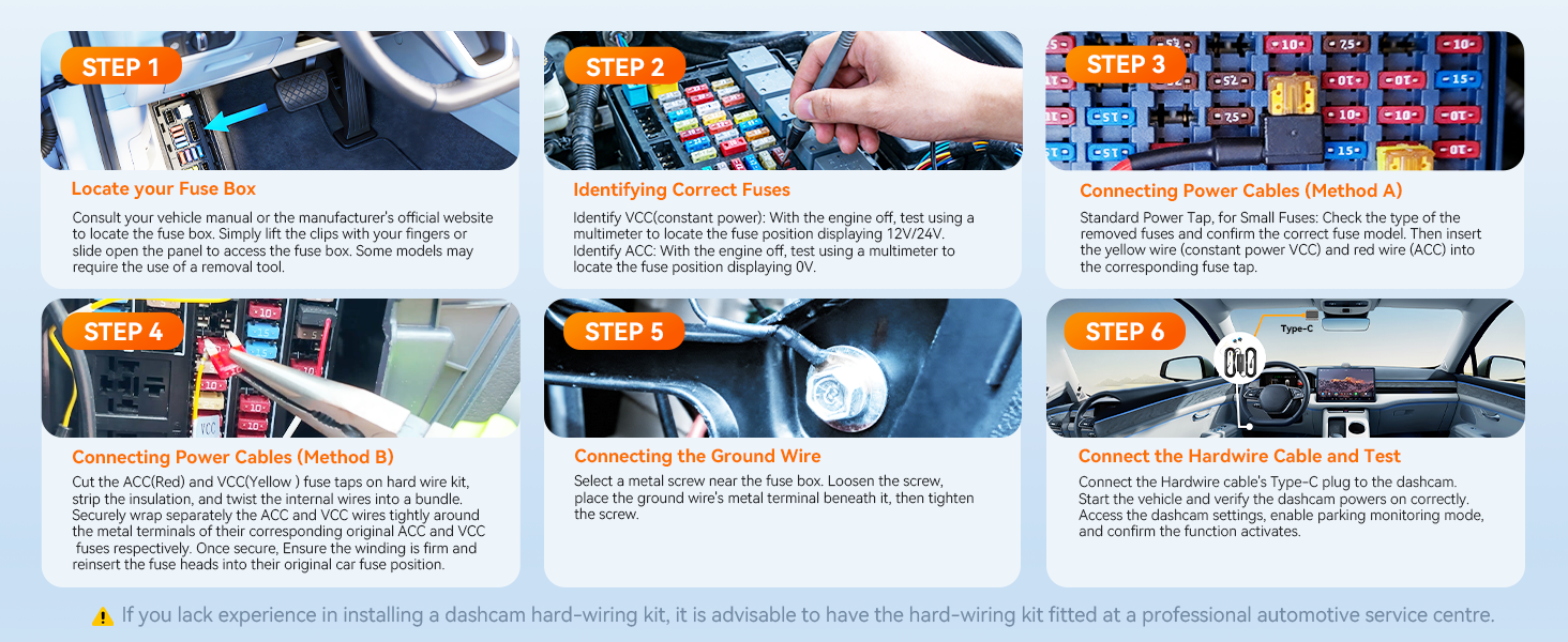 ddpai dash cam hardwire kit installation