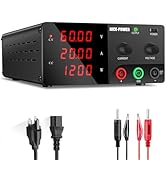 NICE-POWER DC Power Supply Variable, 60V 20A 1200W High Power Bench Power Supply with Encoder Kno...