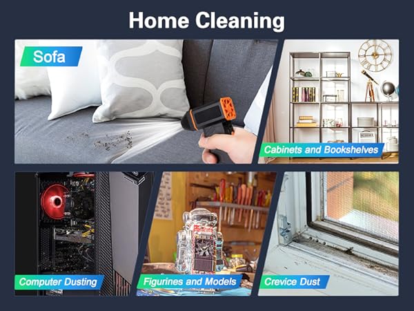 Electric Compressed Air Duster Super Powerful Turbo Dry Violent Jet Fan Air Blower Gun