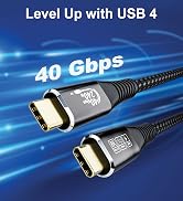 HOTUTUKI USB c Video Cable, 3.3 ft - 240W Charging, 40Gbps Data &amp; Video Transfer, Supports 8K Res...