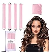 Heatless Curls Overnight Blowout Rods - 4 Pcs Hair Curlers to Sleep In,Jumbo Curling Velvet,Hair ...