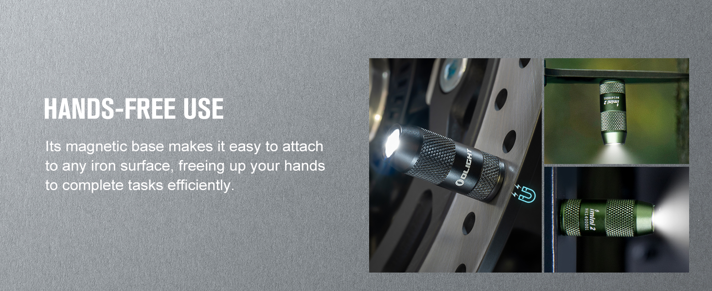 Hands-free Use: Its magnetic base makes it easy to attach to any iron surface.