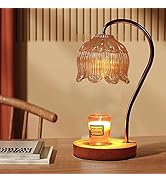 GEEZO Fragrance Candle Warmer Lamp with 2 Bulbs Electric Candle Warmer with Timer &amp; Dimmer for Ho...