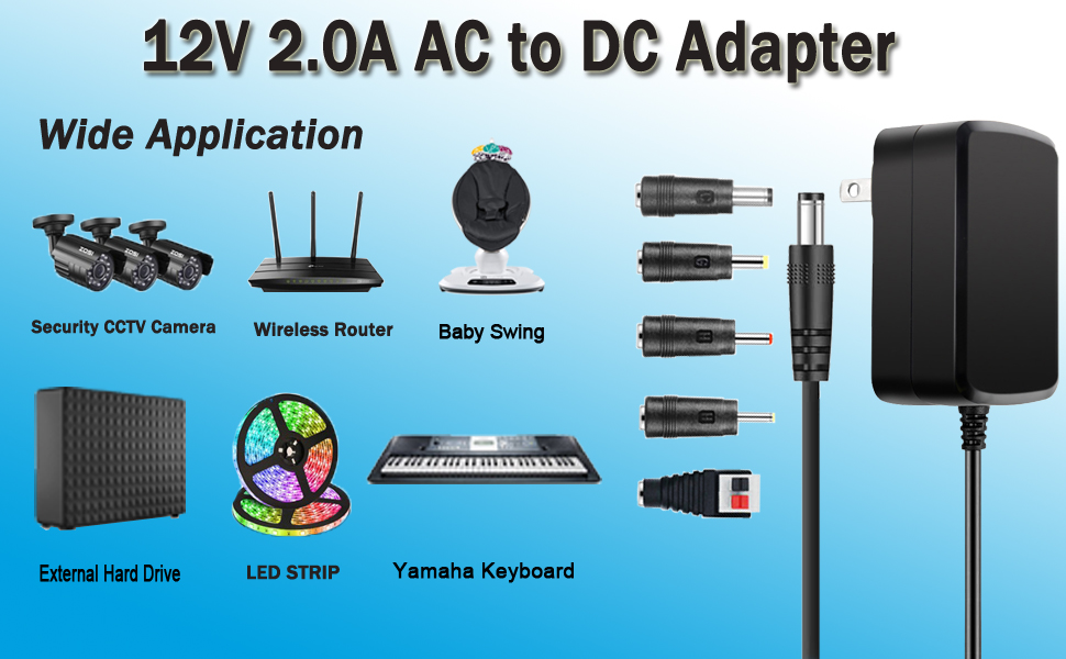 12v 2a ac to dc power adapter