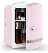 Electactic Mini Fridge for Bedroom, 4L/6 Cans Small Cosmetic Fridge for Skincare, Makeup, Medicin...