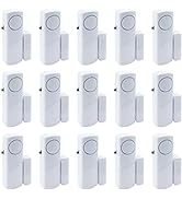 Door Window Alarm, 90DB Door Alarms for Kids Safety, Wireless Sensor Door Window Burglar Alarm-Wi...