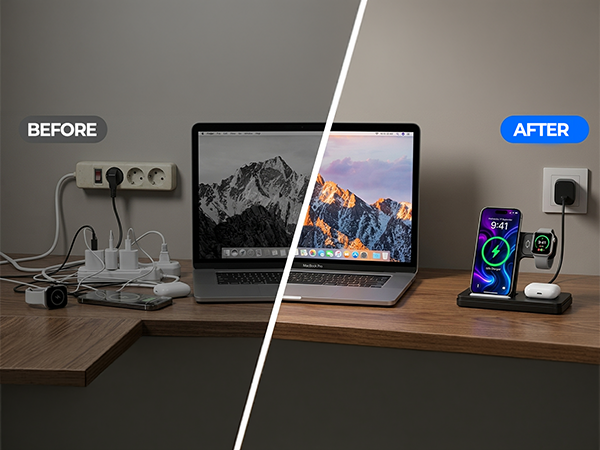 3 in 1 Foldable Wireless Charging Stand