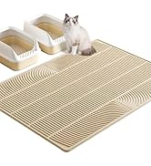 TRZZ XXL Extra Large Cat Litter Mat, Silicone Litter Box Mat for Floor, Waterproof &amp; Non-Slip, Ea...