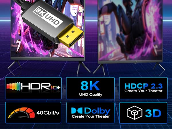 8k usb c to dp cable